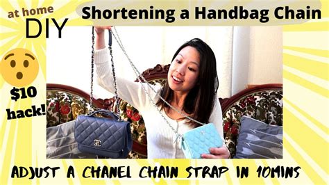 how to shorten chanel boy chain|chanel chain strap hack.